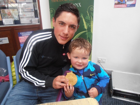 Peter Kennaugh and young fan